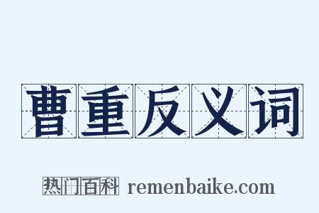 曹重反义词是什么意思的图片